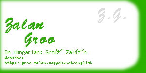 zalan groo business card